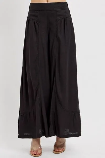 Hazel Blues® |  RISEN Shirring Detail Wide Leg Pants