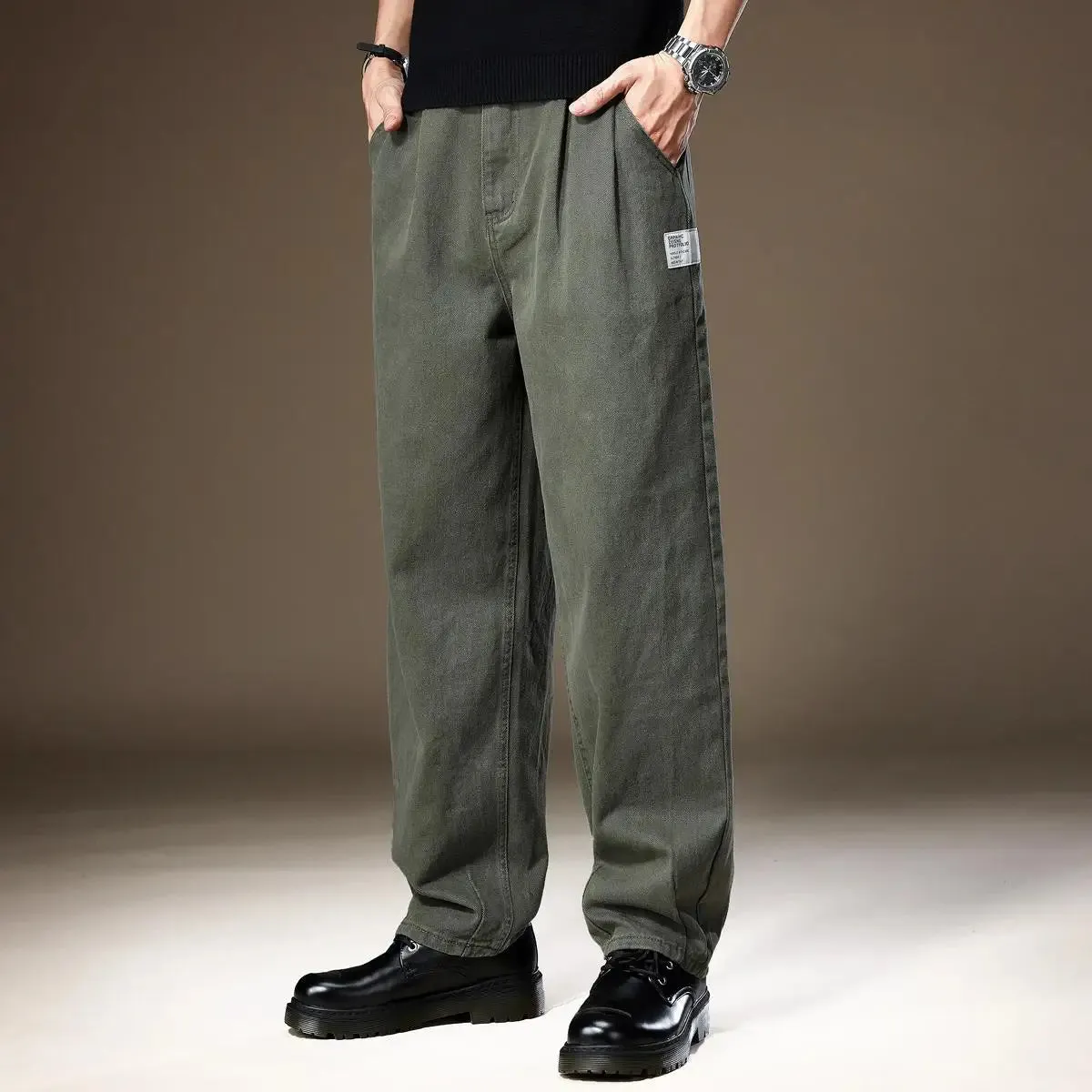 Herren Cargo Cargohosen für den Winter: Rechte Casual Hosen