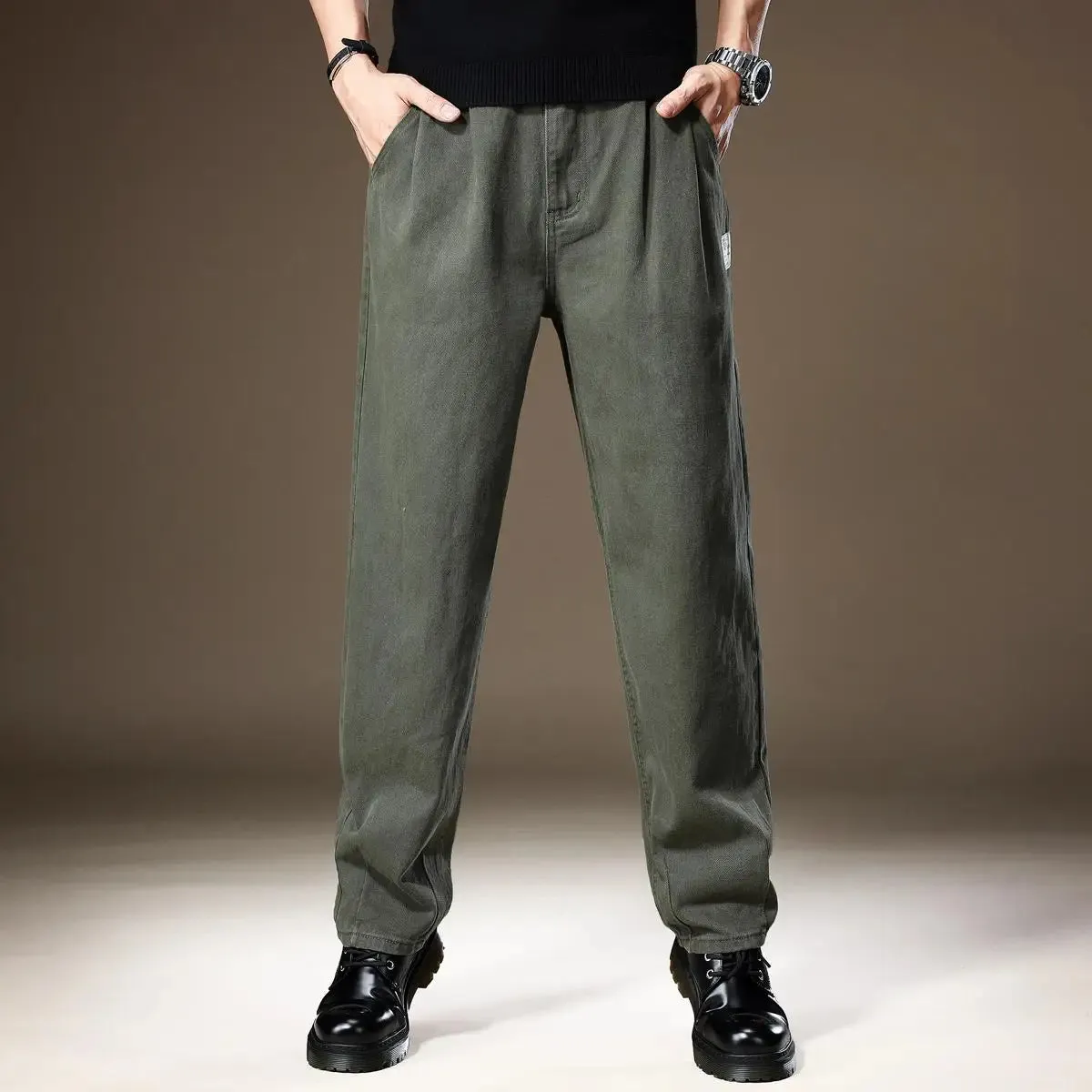 Herren Cargo Cargohosen für den Winter: Rechte Casual Hosen