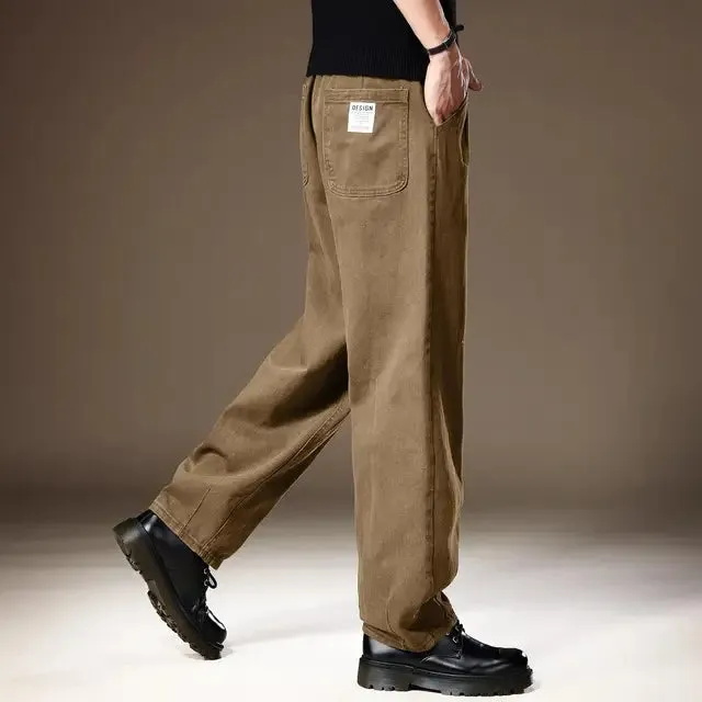 Herren Cargo Cargohosen für den Winter: Rechte Casual Hosen
