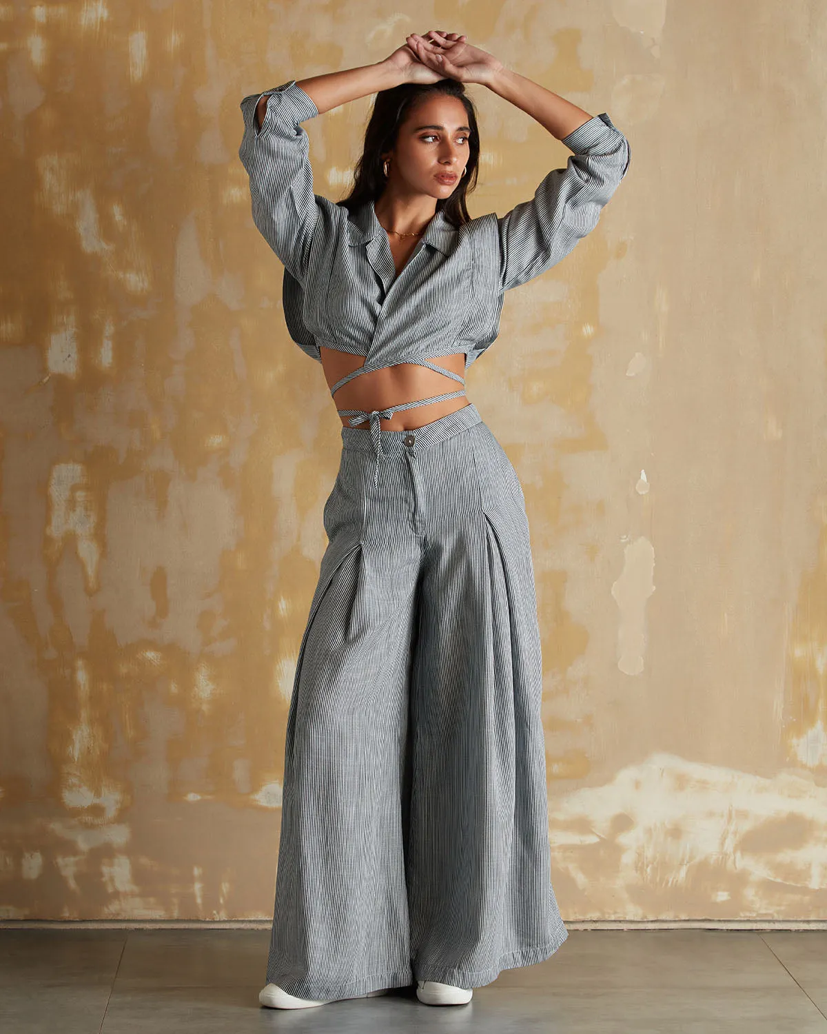 High Tide Pleated Wide-Legged Pants