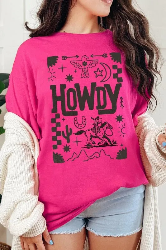Howdy Cowboy Graphic Plus Heavy Cotton Tee
