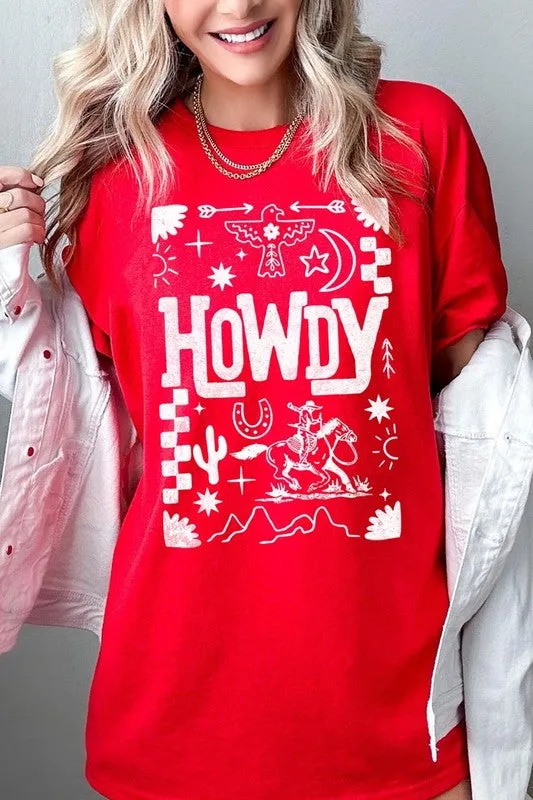 Howdy Cowboy Graphic Plus Heavy Cotton Tee