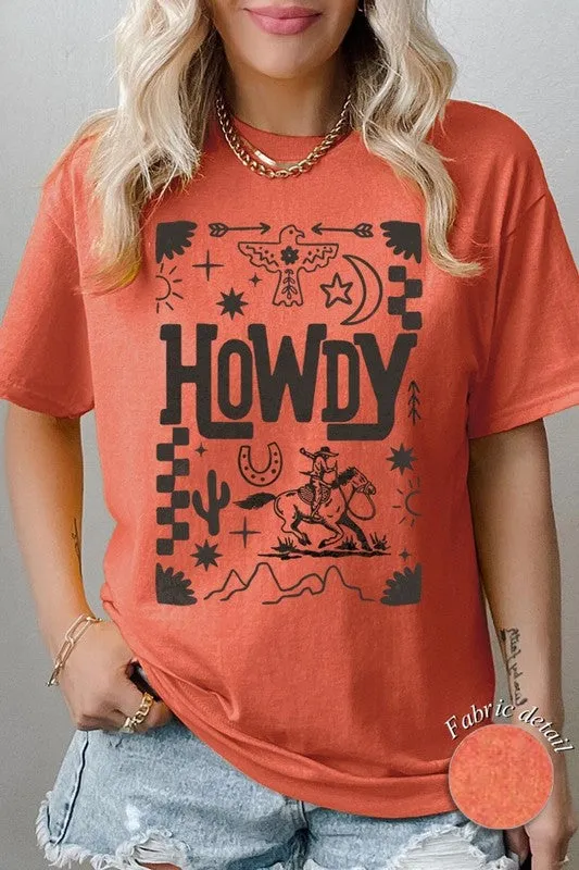 Howdy Cowboy Graphic Plus Heavy Cotton Tee