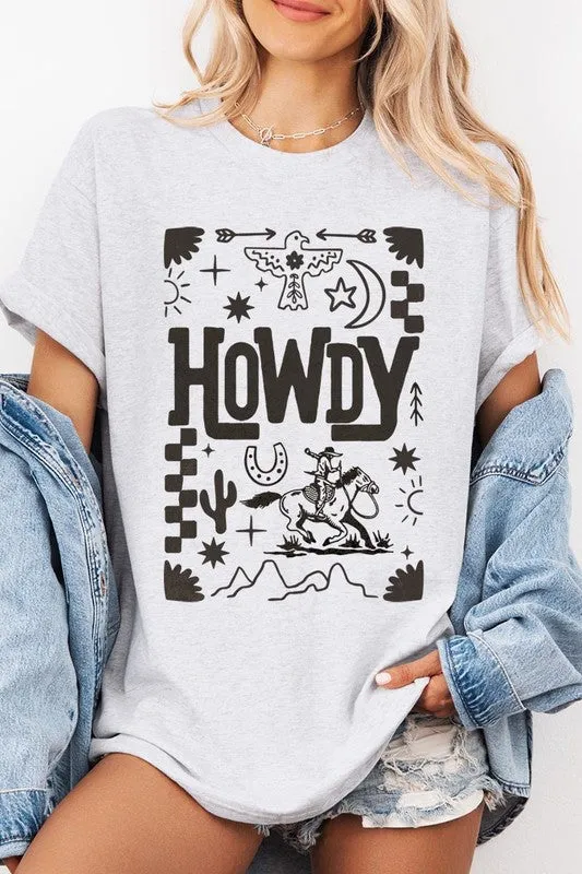 Howdy Cowboy Graphic Plus Heavy Cotton Tee