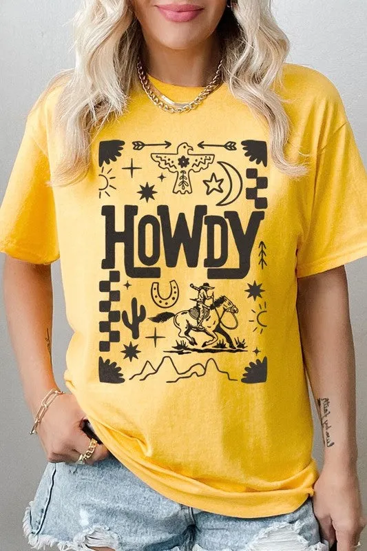Howdy Cowboy Graphic Plus Heavy Cotton Tee