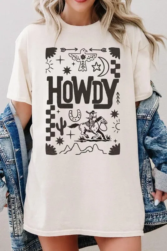 Howdy Cowboy Graphic Plus Heavy Cotton Tee
