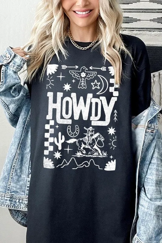 Howdy Cowboy Graphic Plus Heavy Cotton Tee