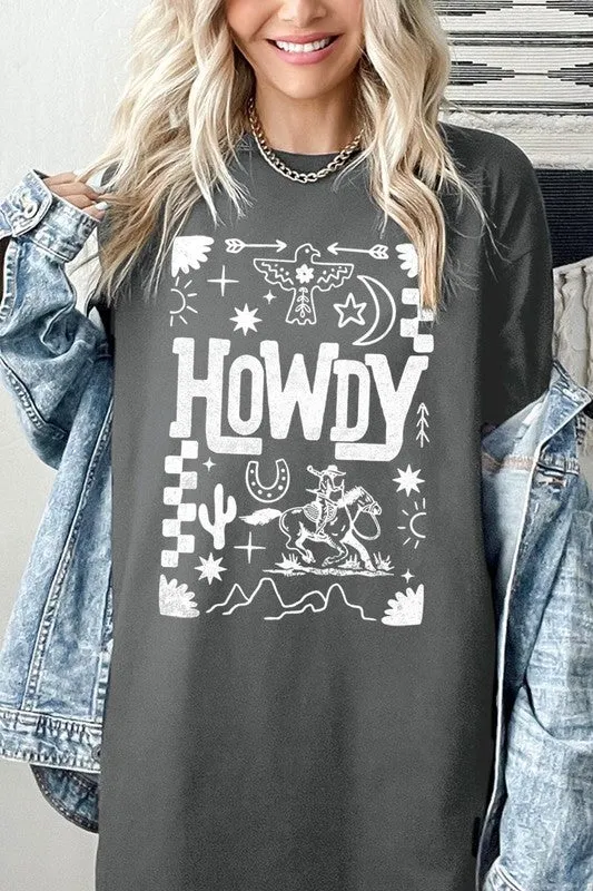 Howdy Cowboy Graphic Plus Heavy Cotton Tee