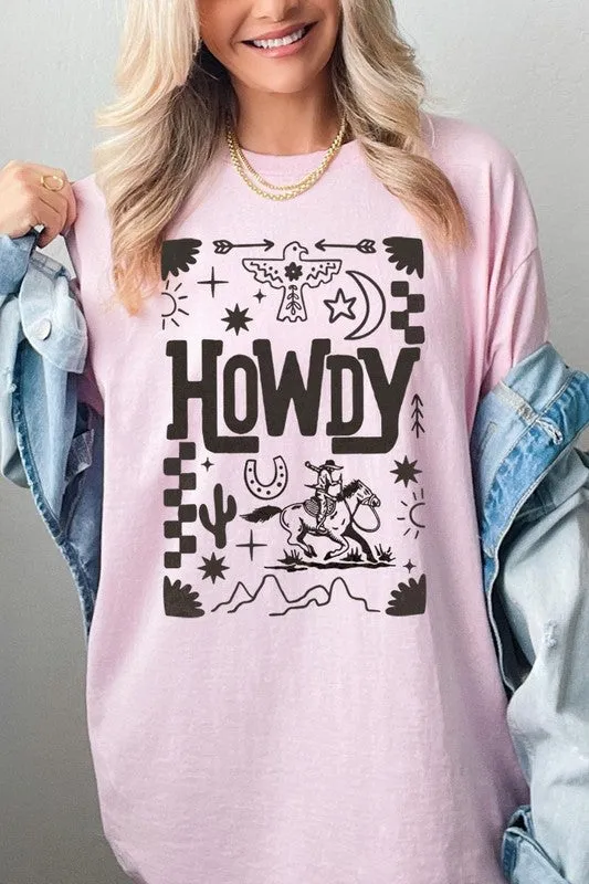 Howdy Cowboy Graphic Plus Heavy Cotton Tee