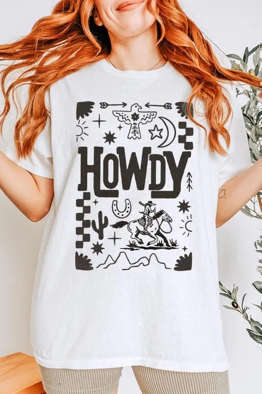 Howdy Cowboy Graphic Plus Heavy Cotton Tee