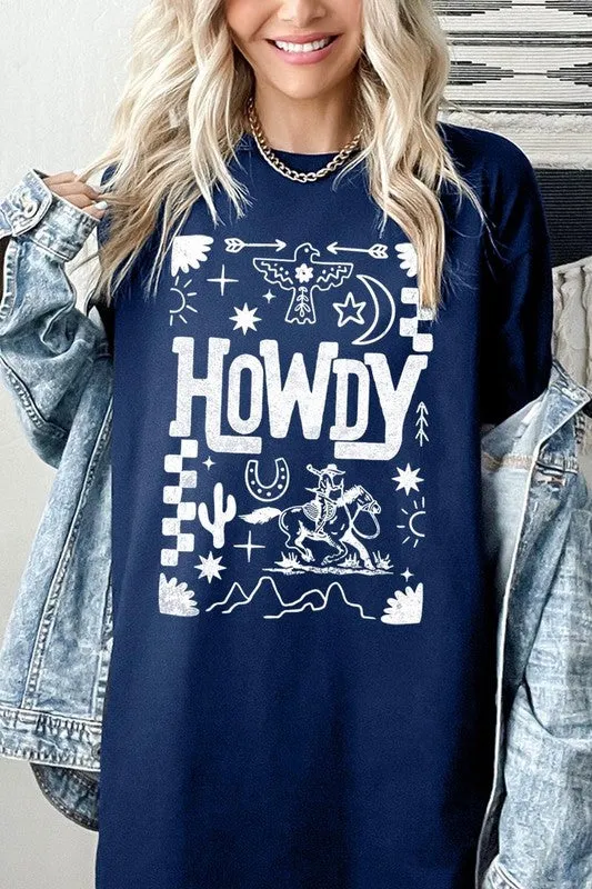 Howdy Cowboy Graphic Plus Heavy Cotton Tee