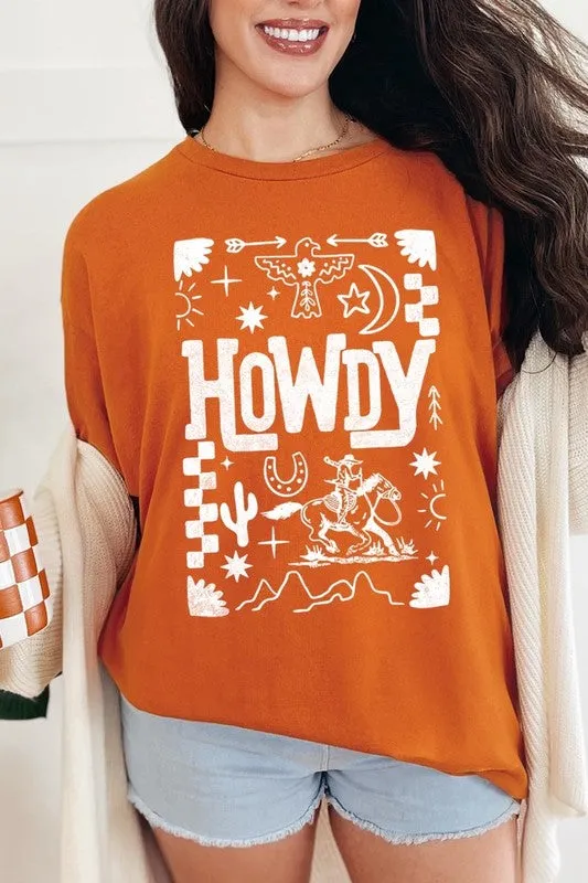 Howdy Cowboy Graphic Plus Heavy Cotton Tee