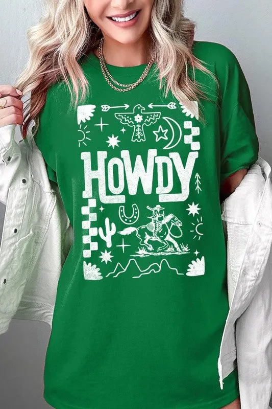 Howdy Cowboy Graphic Plus Heavy Cotton Tee