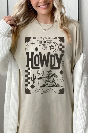 Howdy Cowboy Graphic Plus Heavy Cotton Tee