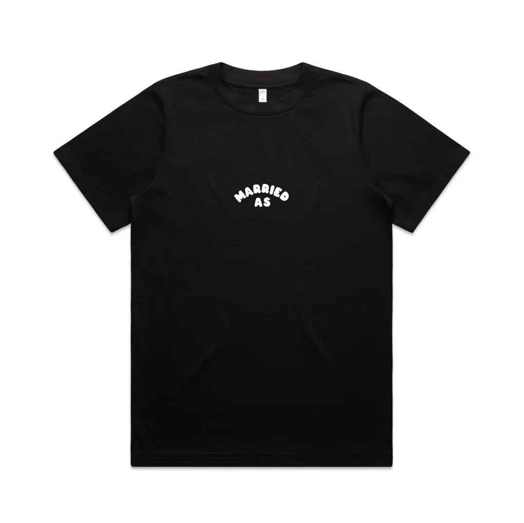 Hubby Tee | White on Black