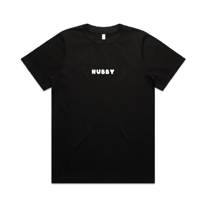 Hubby Tee | White on Black