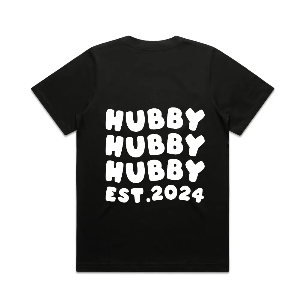 Hubby Tee | White on Black