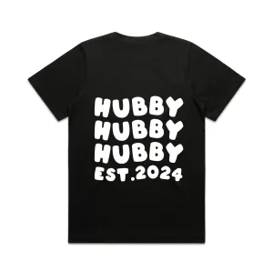 Hubby Tee | White on Black