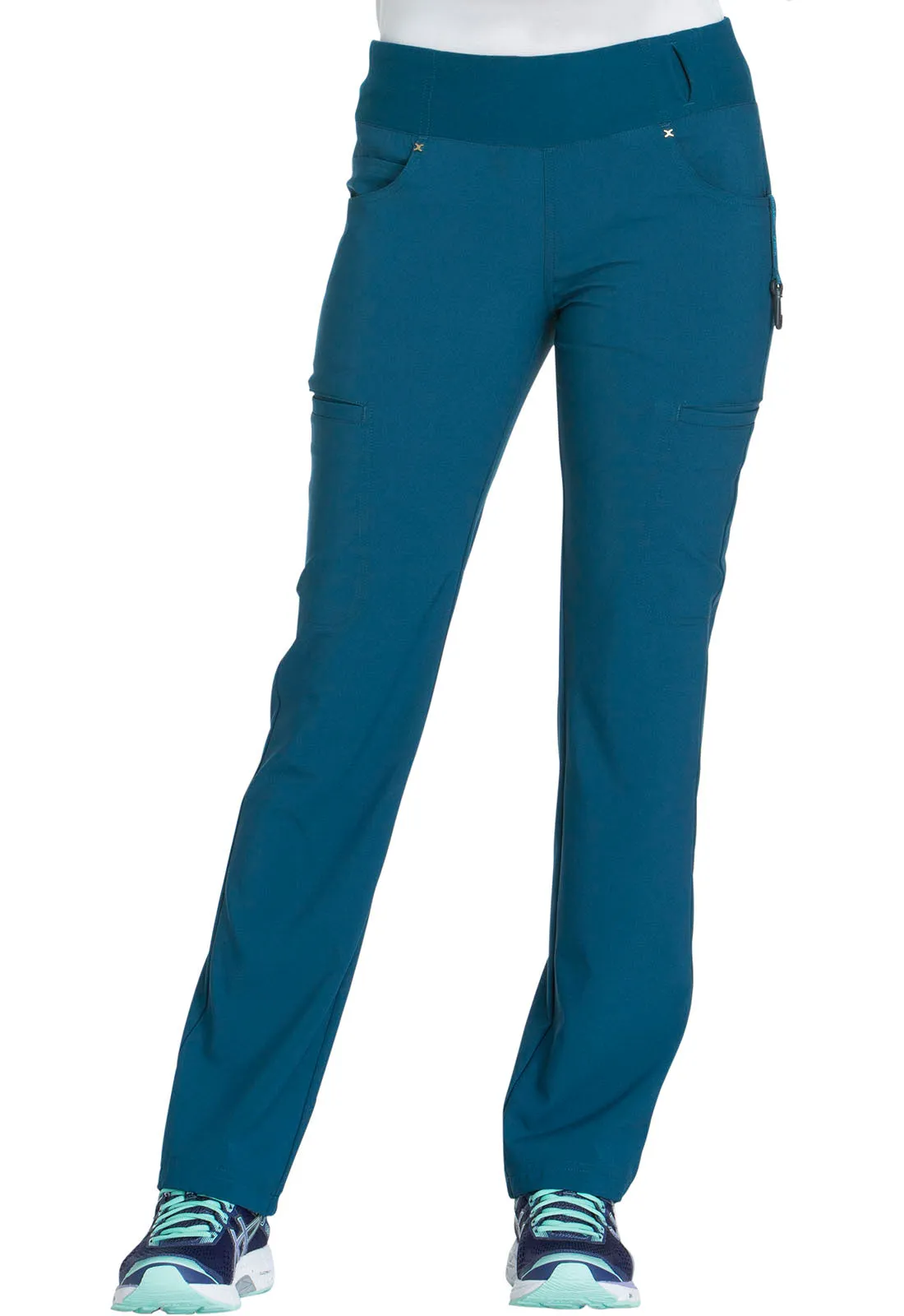 iFlex CK002 Mid Rise Straight Leg Pull-on Pants Caribbean Blue