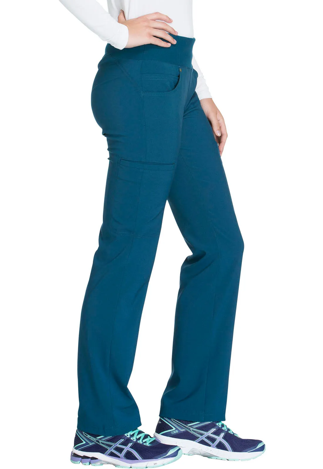 iFlex CK002 Mid Rise Straight Leg Pull-on Pants Caribbean Blue