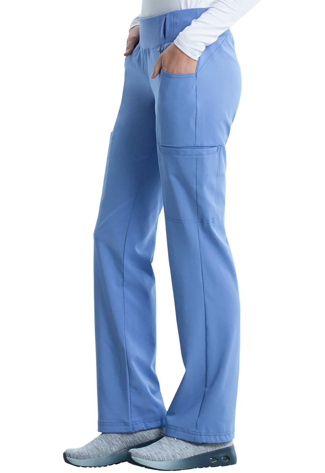 iFlex CK002 Mid Rise Straight Leg Pull-on Pants Ciel