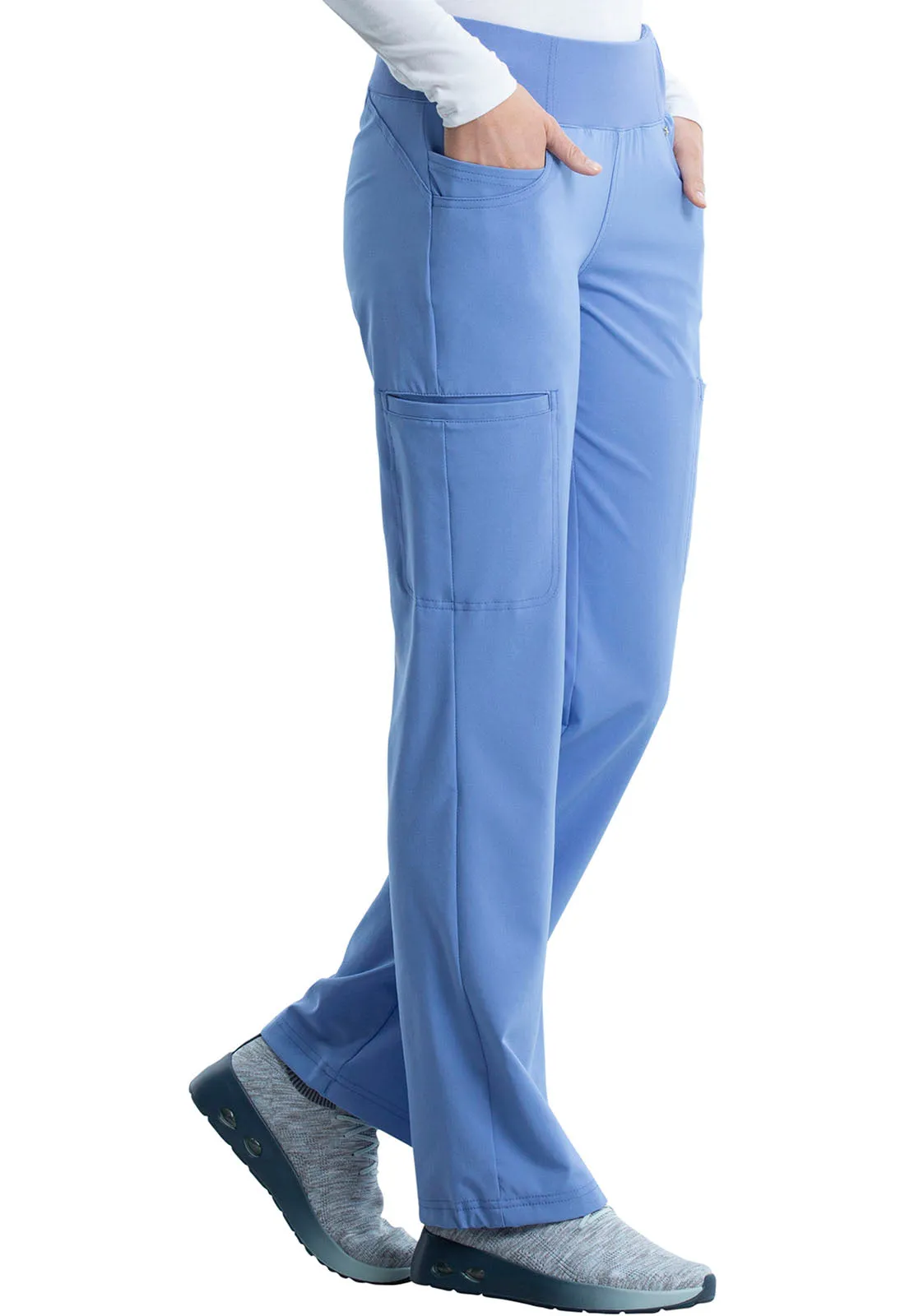 iFlex CK002 Mid Rise Straight Leg Pull-on Pants Ciel