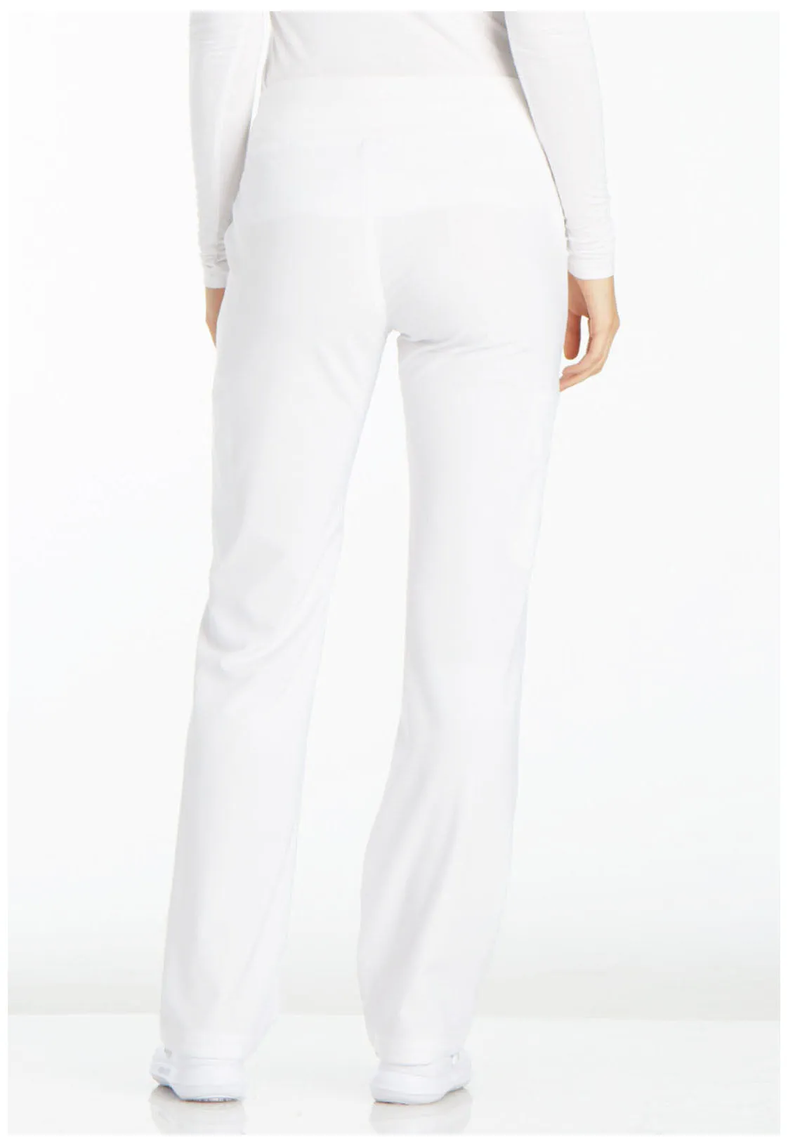 iFlex CK002 Mid Rise Straight Leg Pull-on Pants White