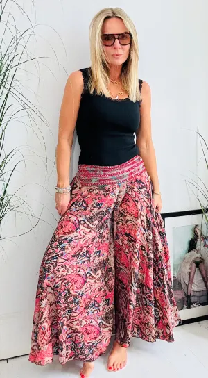 Indian silk pants pink
