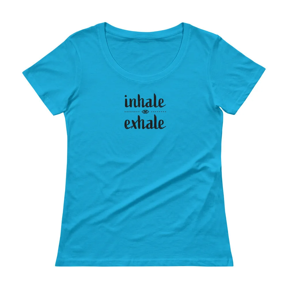 Inhale Exhale Ladies' Scoopneck T-Shirt