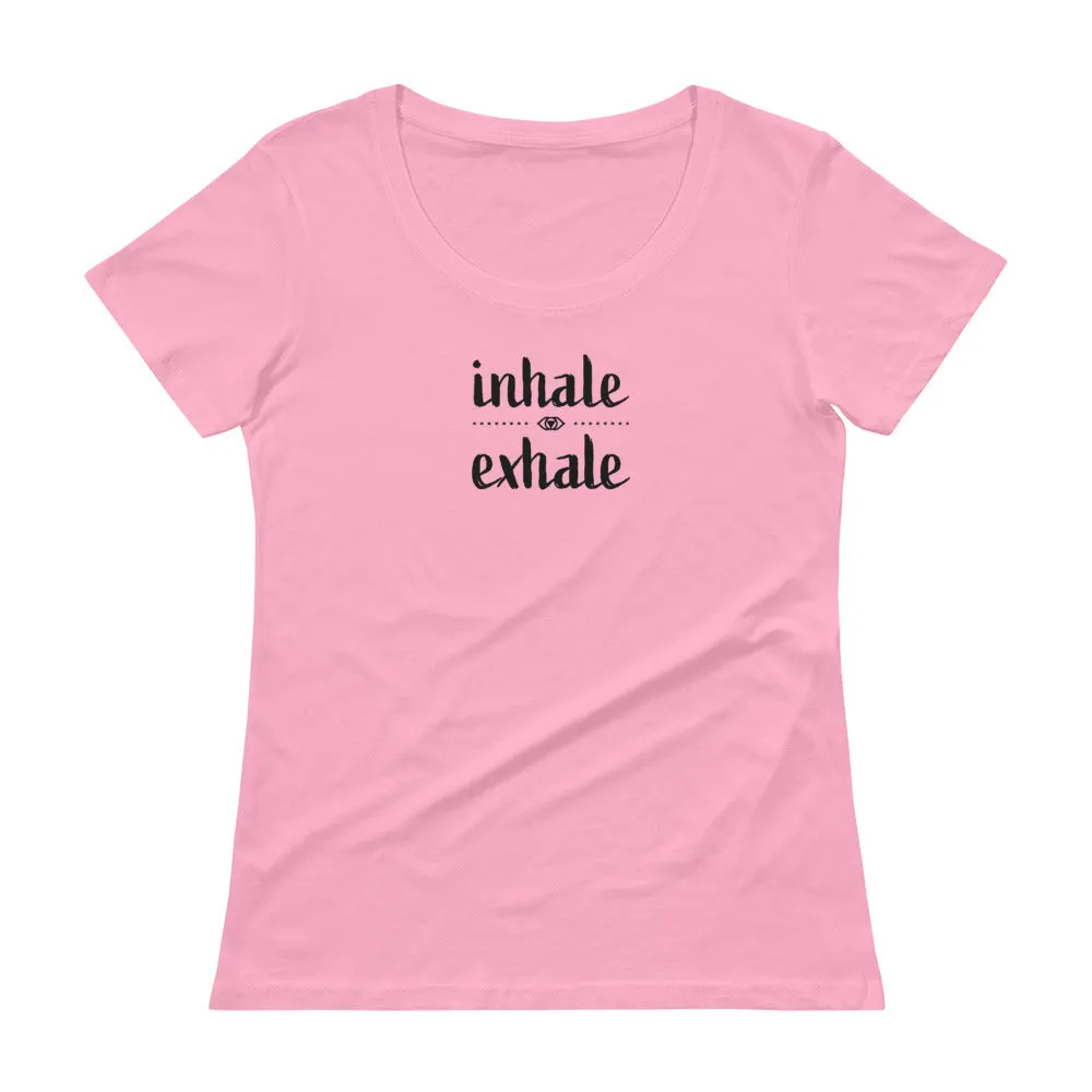 Inhale Exhale Ladies' Scoopneck T-Shirt