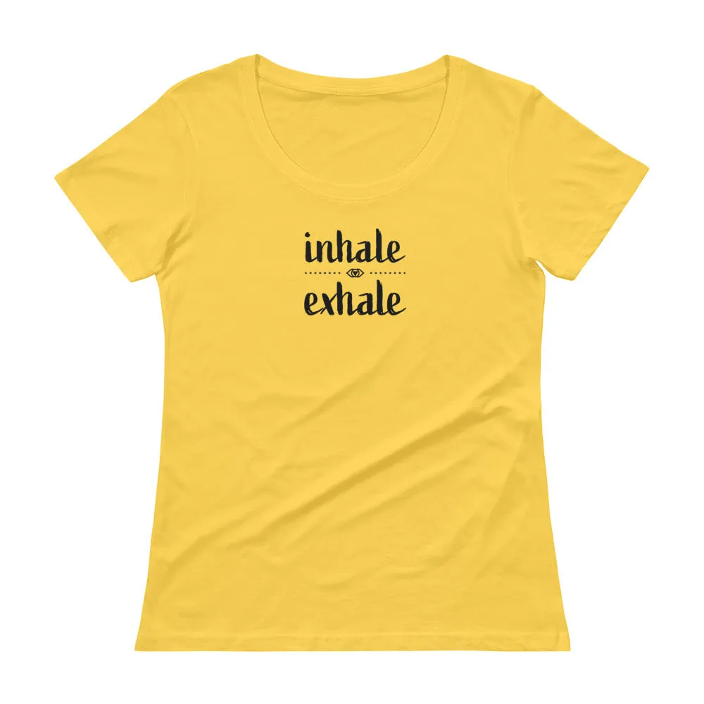 Inhale Exhale Ladies' Scoopneck T-Shirt