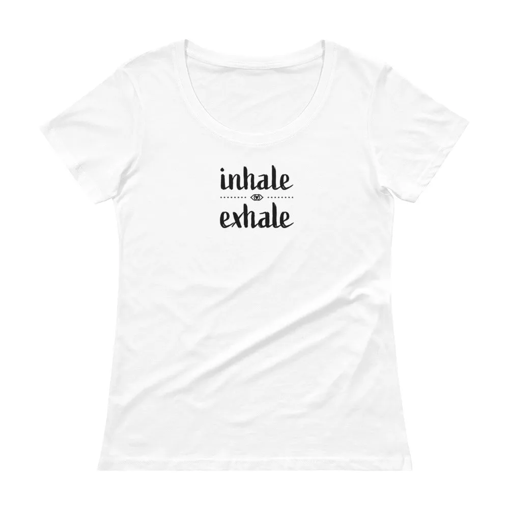 Inhale Exhale Ladies' Scoopneck T-Shirt