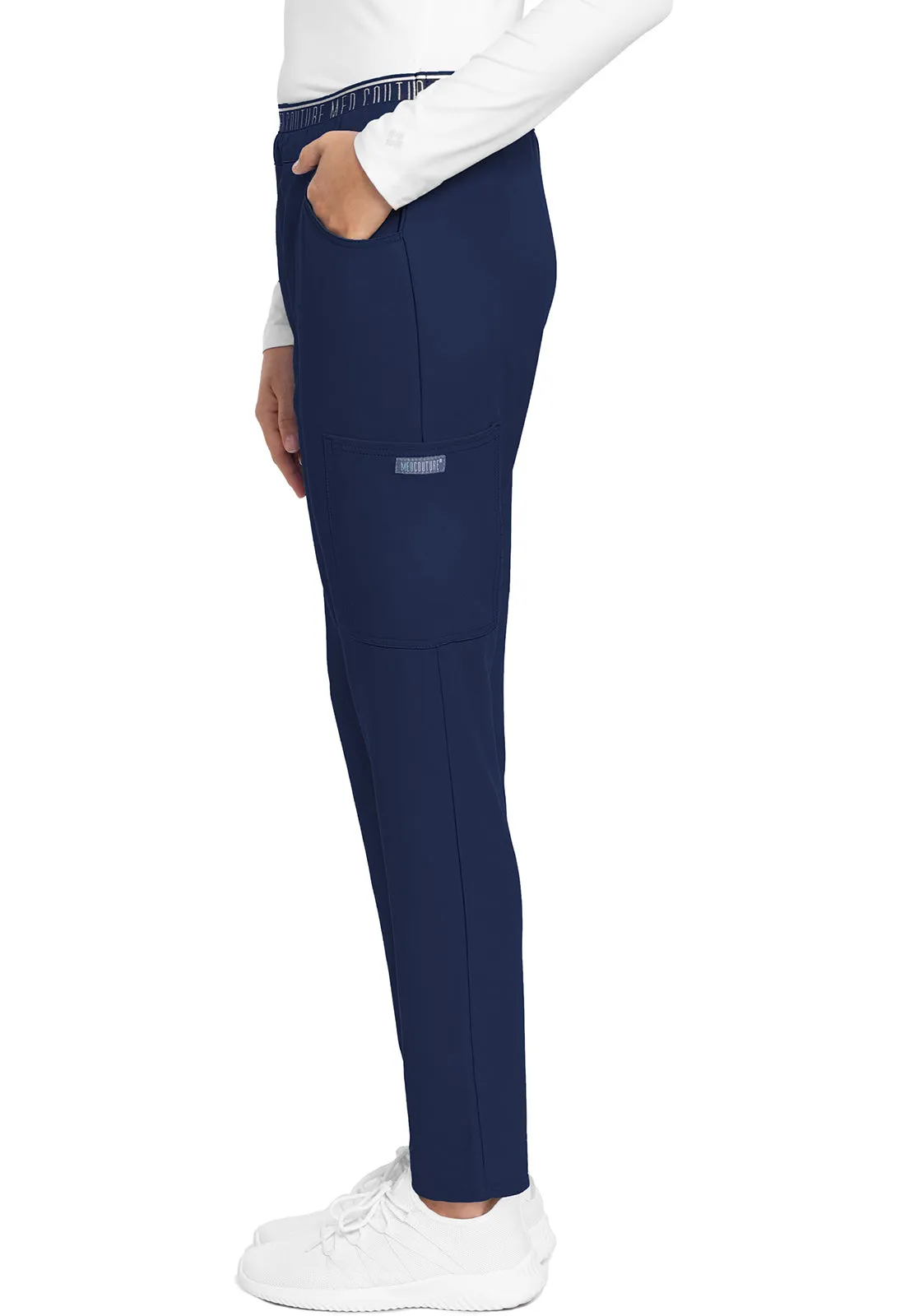 Insight MC009 Mid Rise Pull-on Tapered Leg Ankle Pants Navy