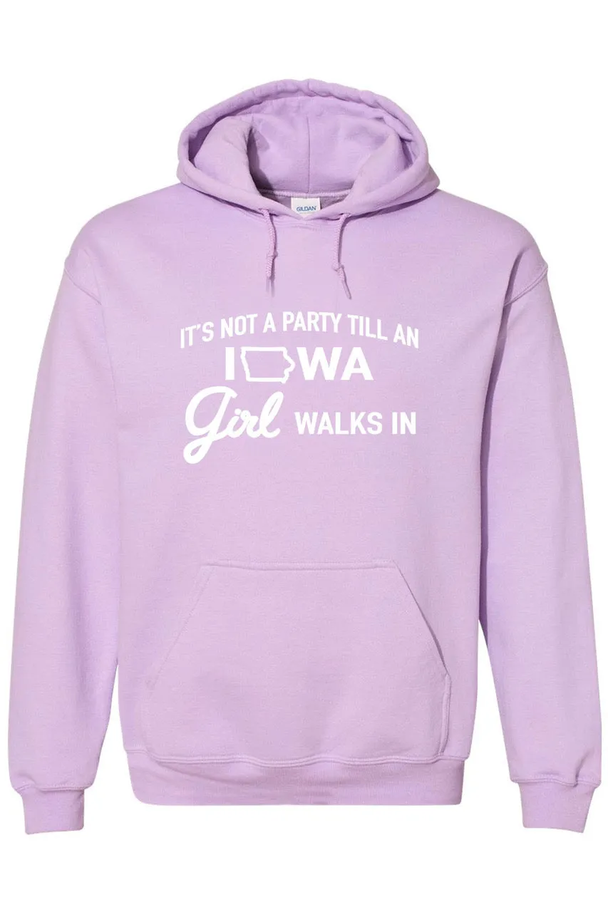 Iowa Party Girl Hooded Sweatshirt - Orchid