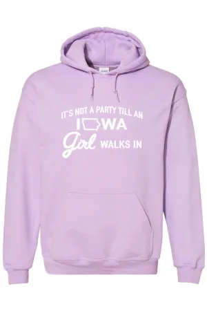 Iowa Party Girl Hooded Sweatshirt - Orchid