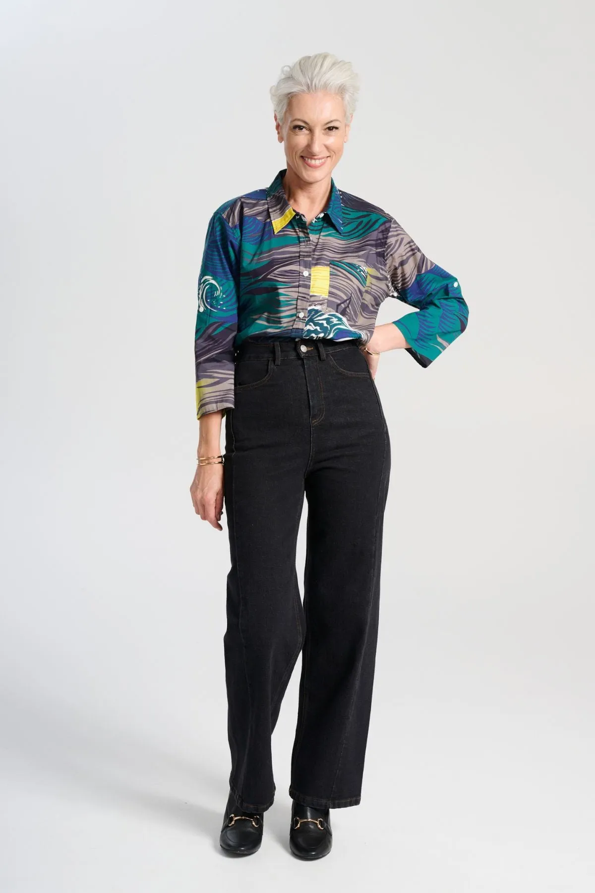 Isla Shirt Storm in Cotton