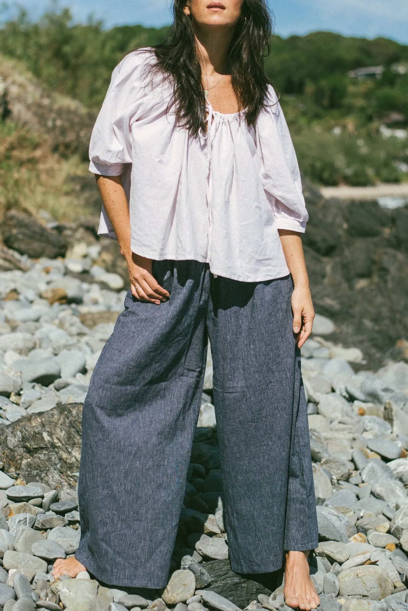 Ivy Pants Navy Pinstripe