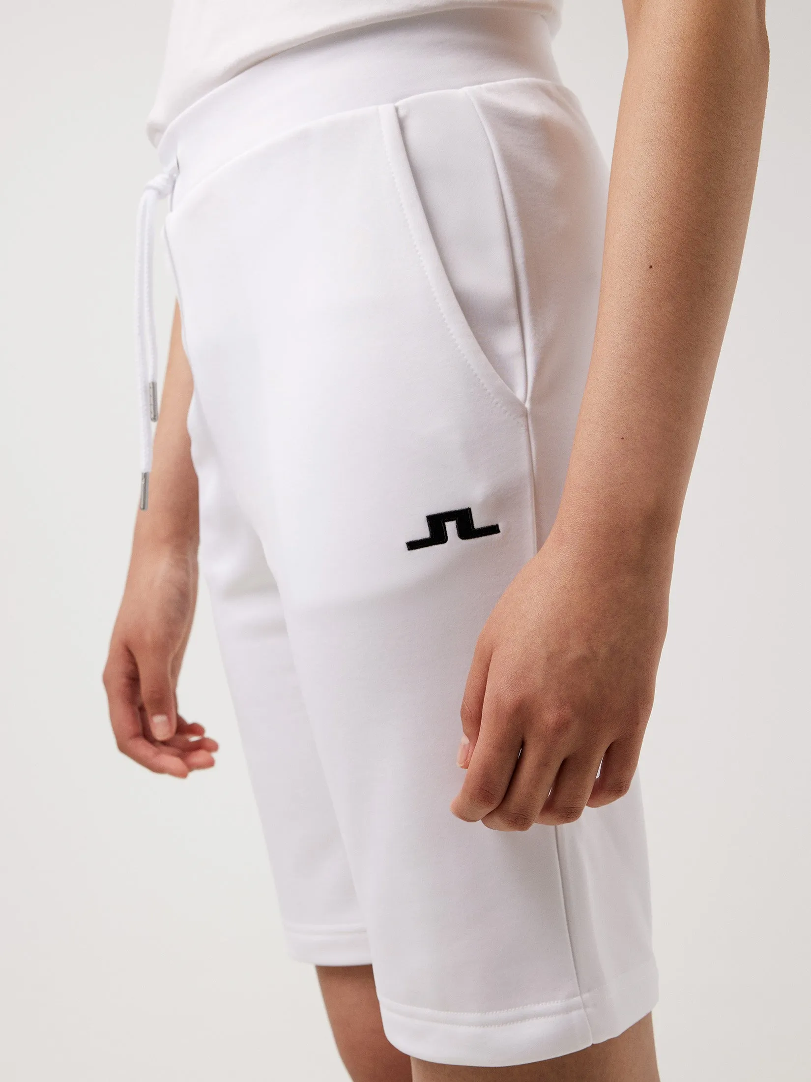 J.Lindeberg Womens Stretch Fleece Shorts - White