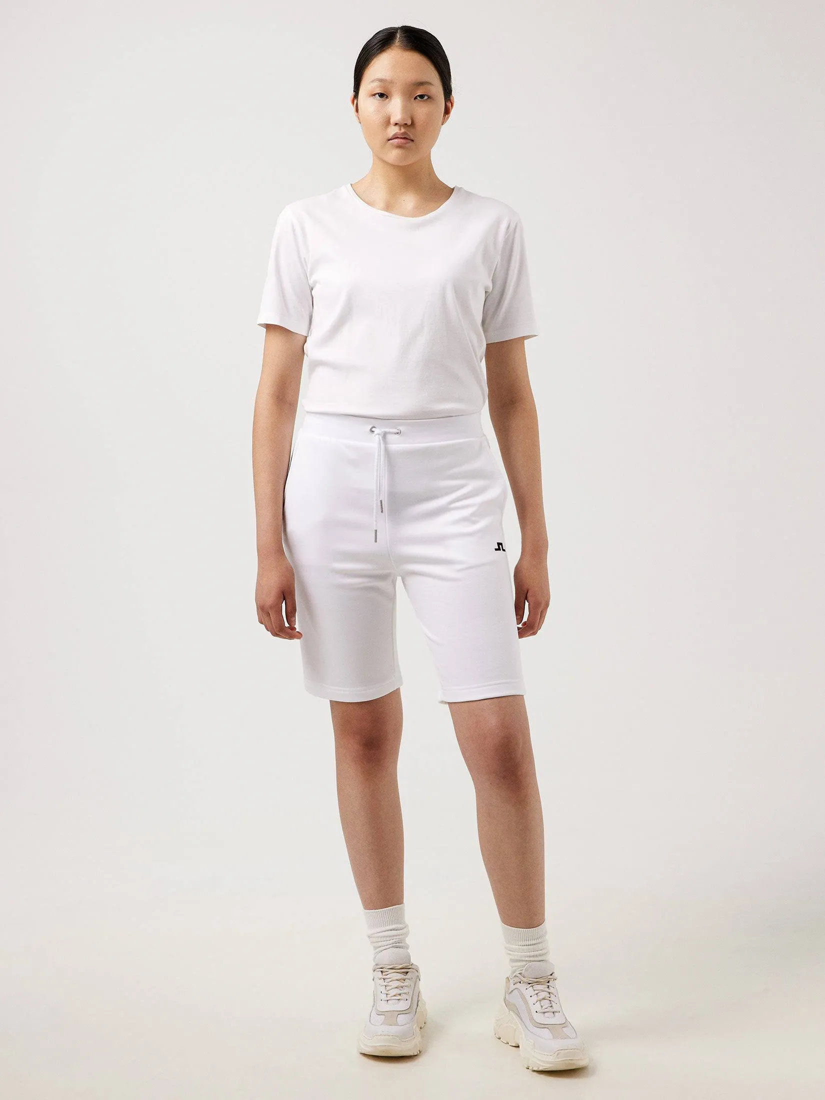 J.Lindeberg Womens Stretch Fleece Shorts - White