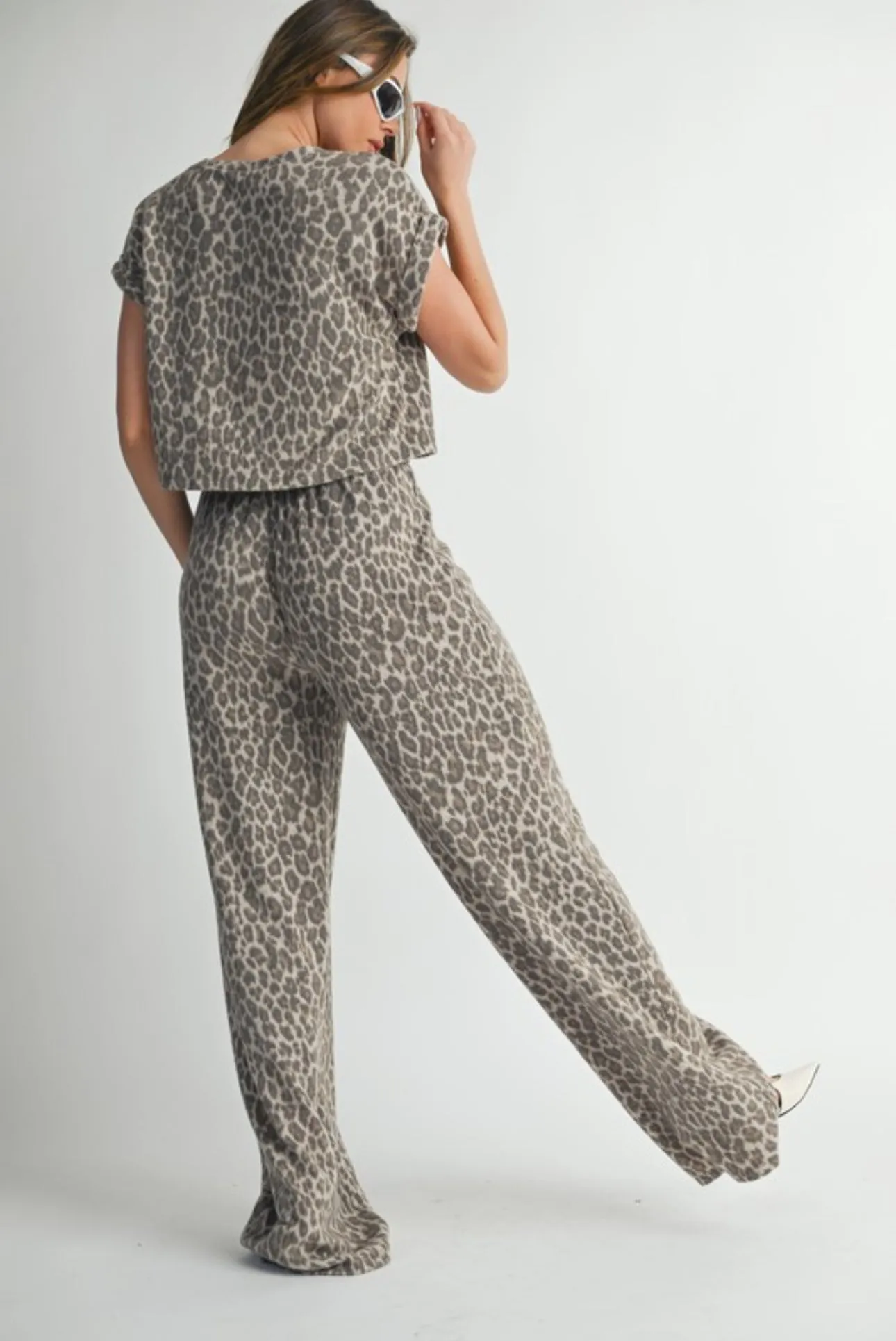 Kelsey Leopard Print Matching Set