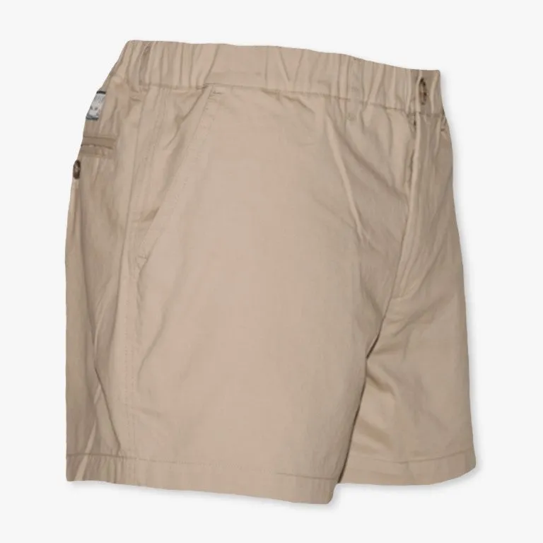 Khaki 4" Stretch Shorts