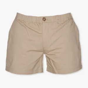 Khaki 4" Stretch Shorts