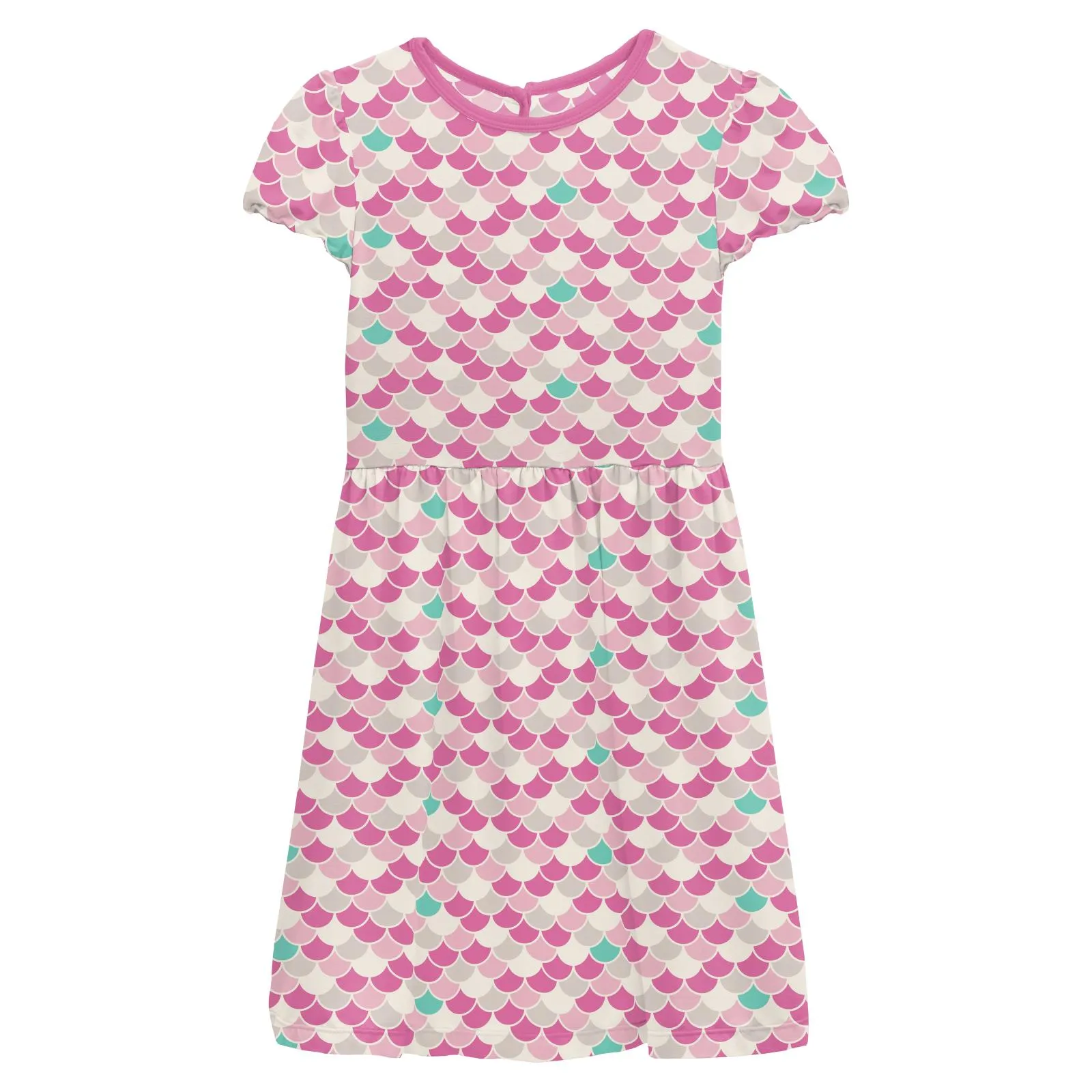Kickee Pants Tulip Scales Print Flutter Sleeve Twirl Dress with Pockets