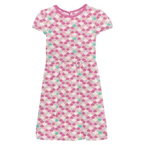 Kickee Pants Tulip Scales Print Flutter Sleeve Twirl Dress with Pockets