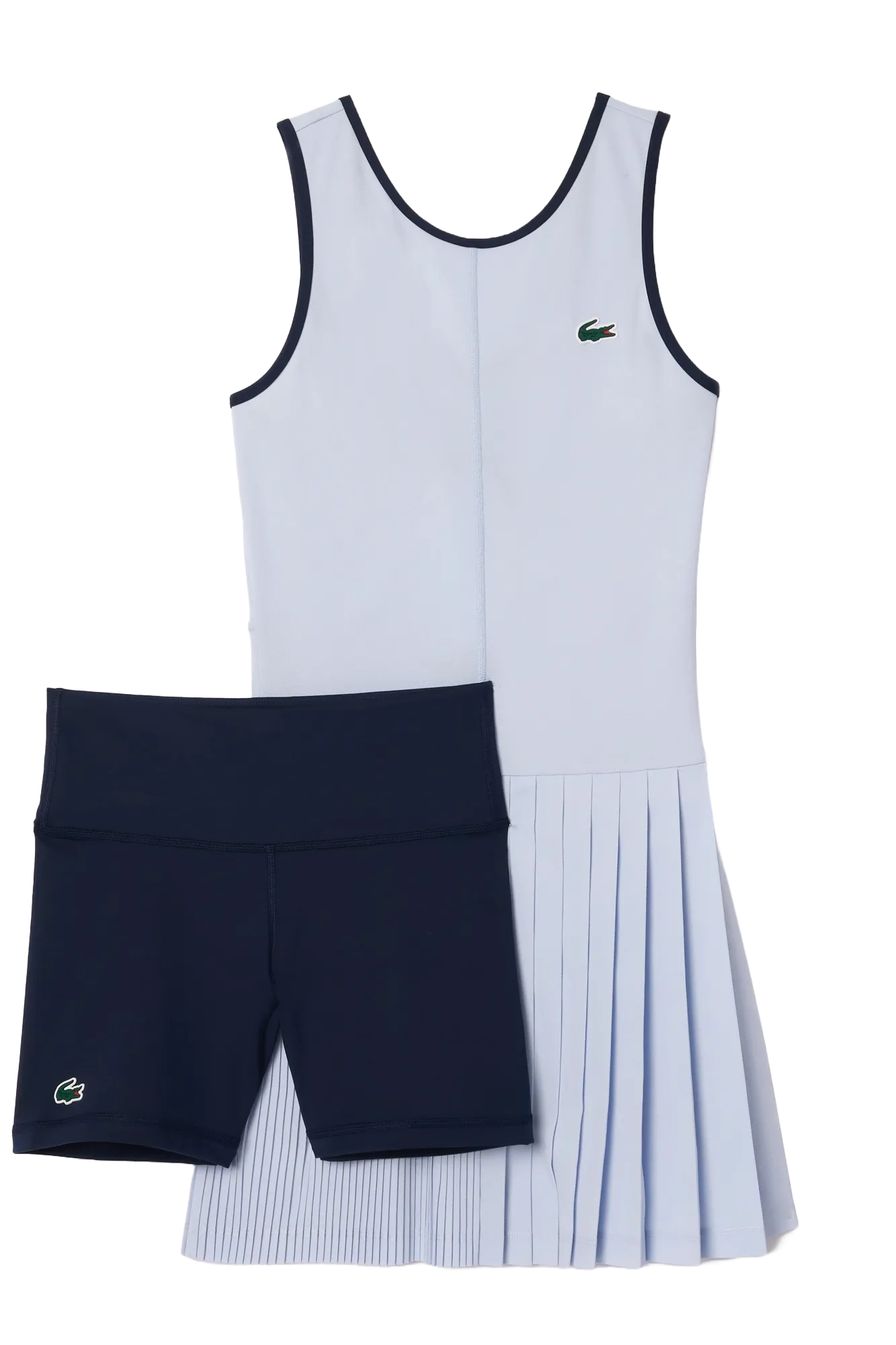LACOSTE WOMENS ULTRA-DRY STRETCH TENNIS DRESS & SHORTS