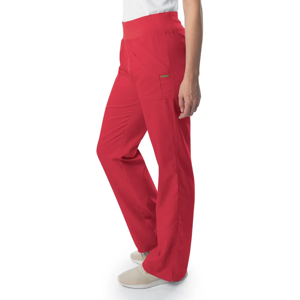 Landau Proflex Women's Straight-Leg Yoga Pants   4 Pockets - TRUE RED / Sizes XXS - 5XL