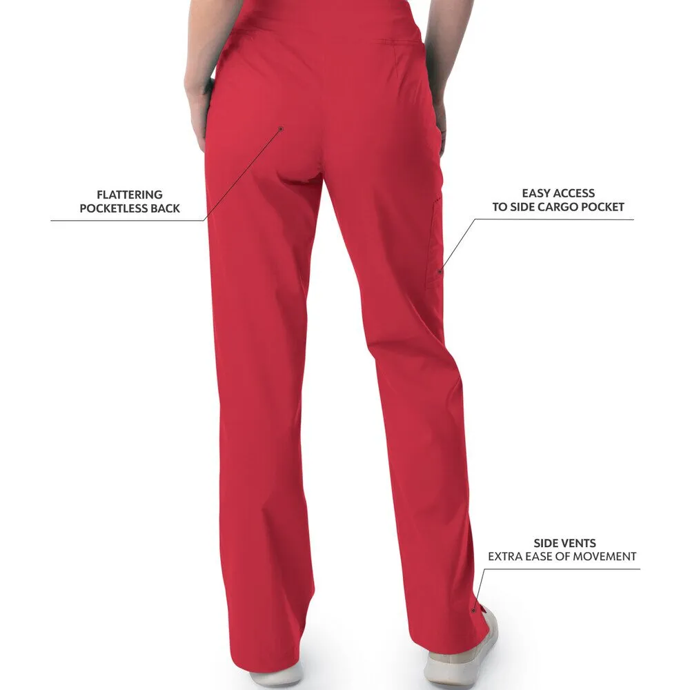 Landau Proflex Women's Straight-Leg Yoga Pants   4 Pockets - TRUE RED / Sizes XXS - 5XL
