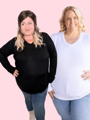 Larissa Premium Vneck Long Sleeve in Solids (9 COLORS!)