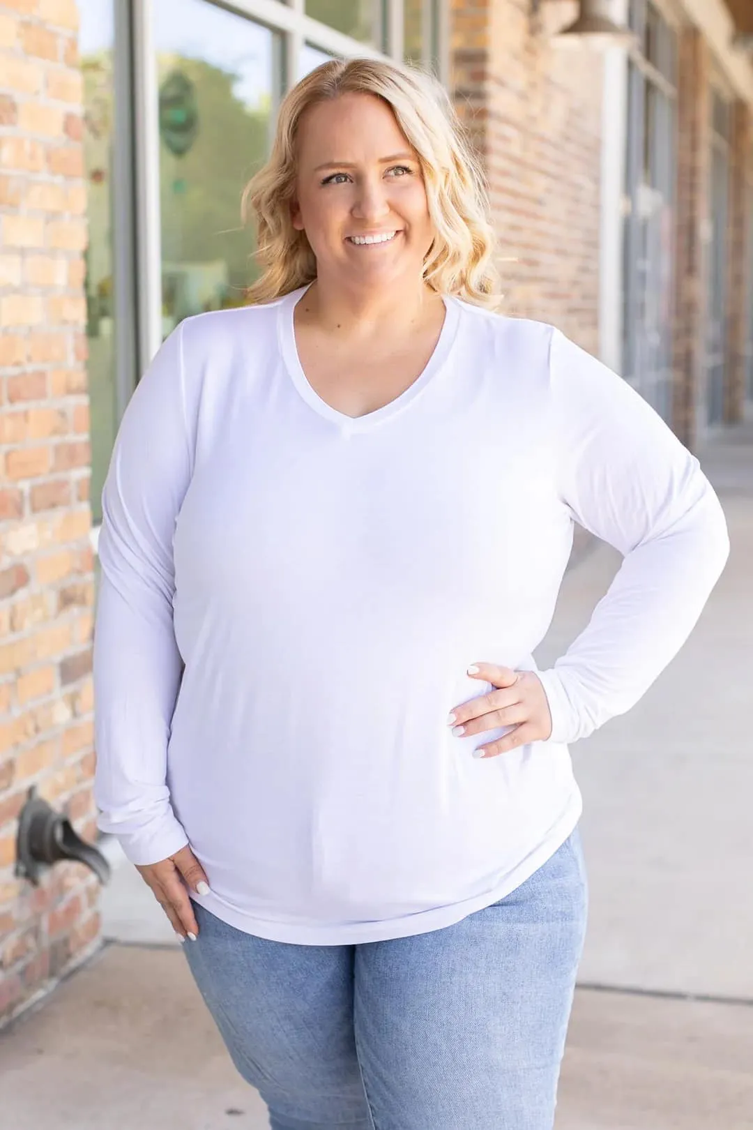 Larissa Premium Vneck Long Sleeve in Solids (9 COLORS!)
